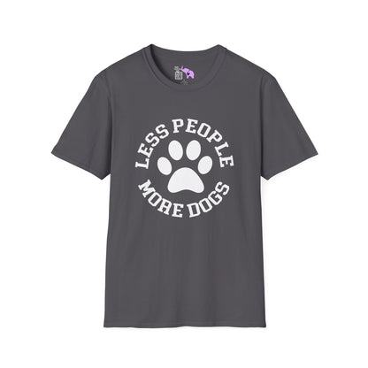 Less People More Dogs Adult T-shirt