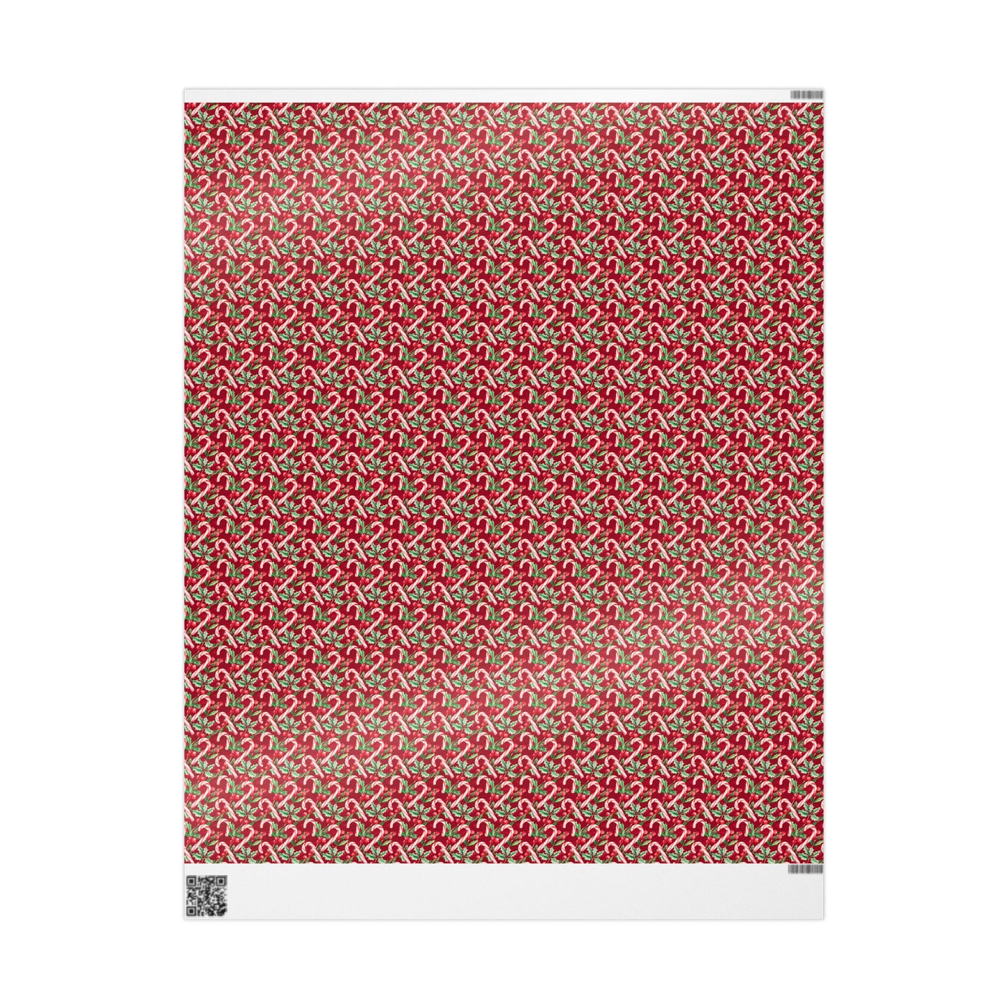 Holiday Cane Craze Wreaths Wrapping Paper