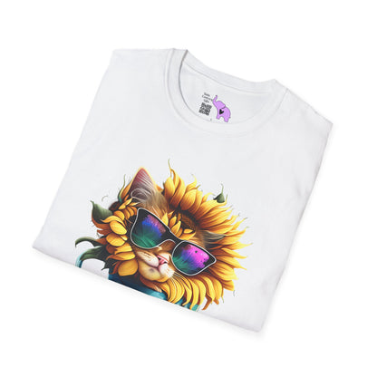 Cool Sunflower Kitten 1 Adult T-shirt