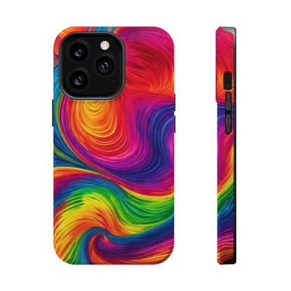 Tie Dye Color Swirl MagSafe® Compatible Tough Case for iPhone