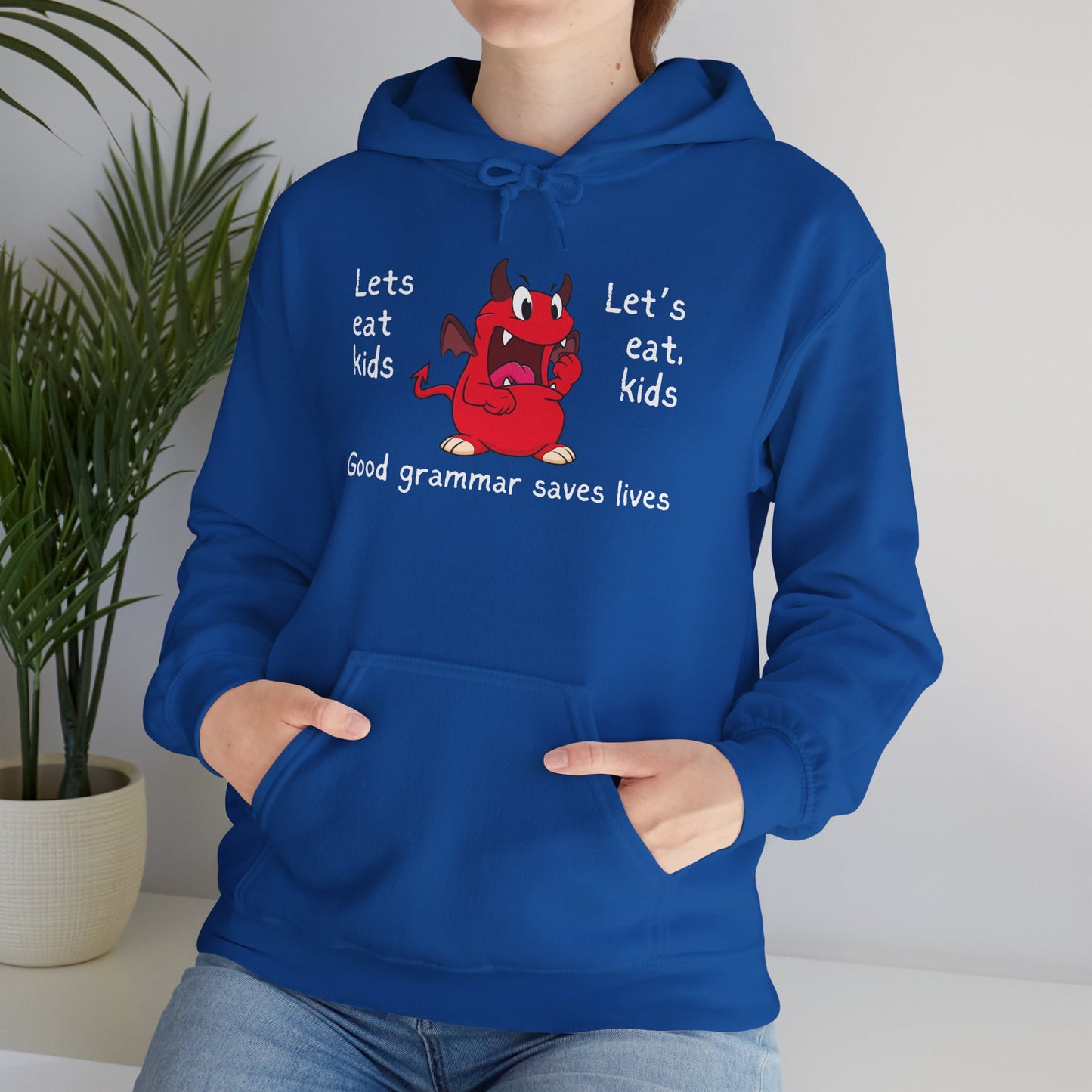 Let's Eat Kids Grammar Saves Lives Heavy Blend™ Hooded Sweatshirt