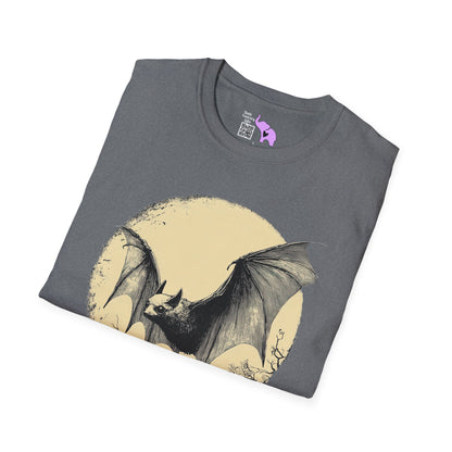 Bat Over Moon 2 Adult T-shirt
