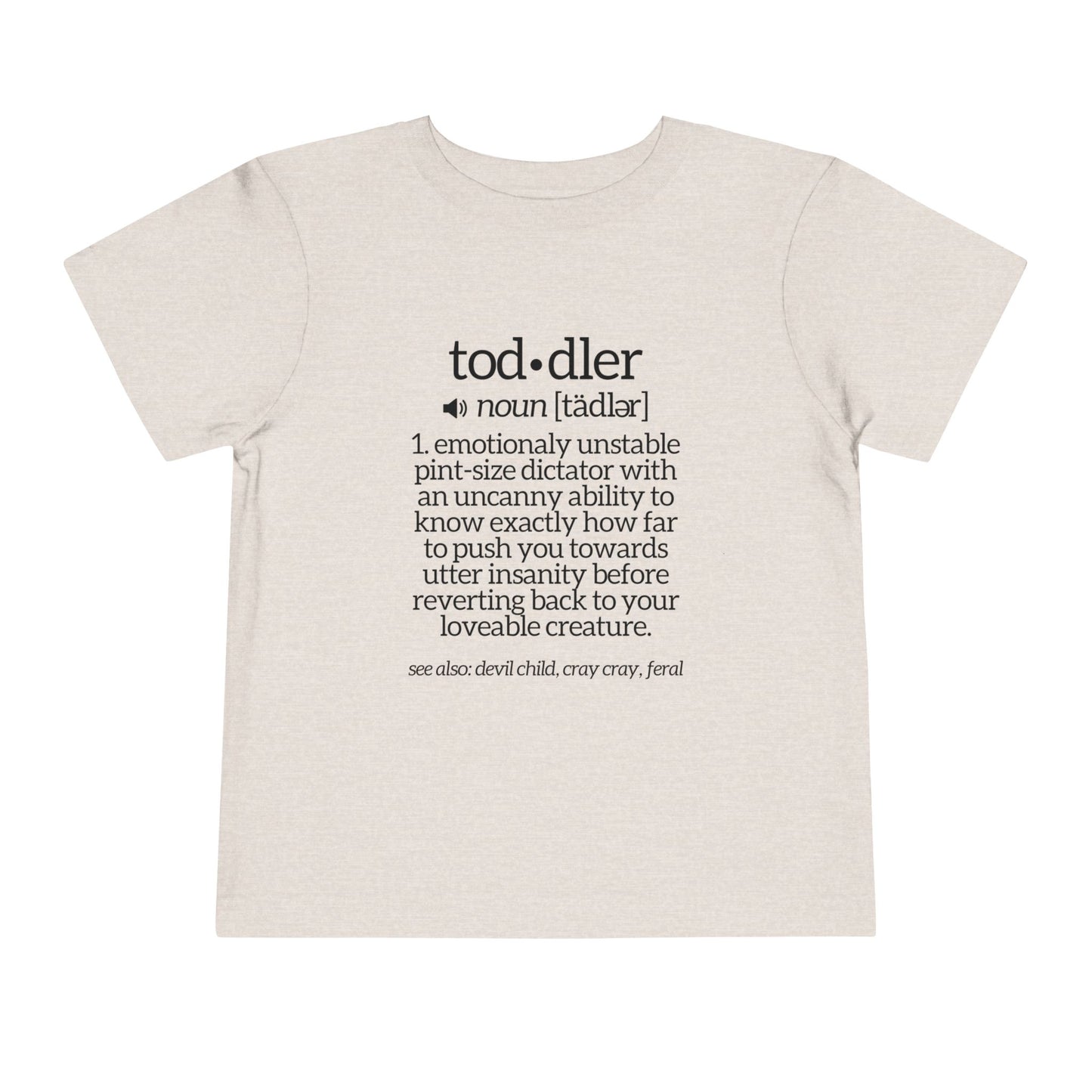 Funny Toddler Definition Toddler Tee