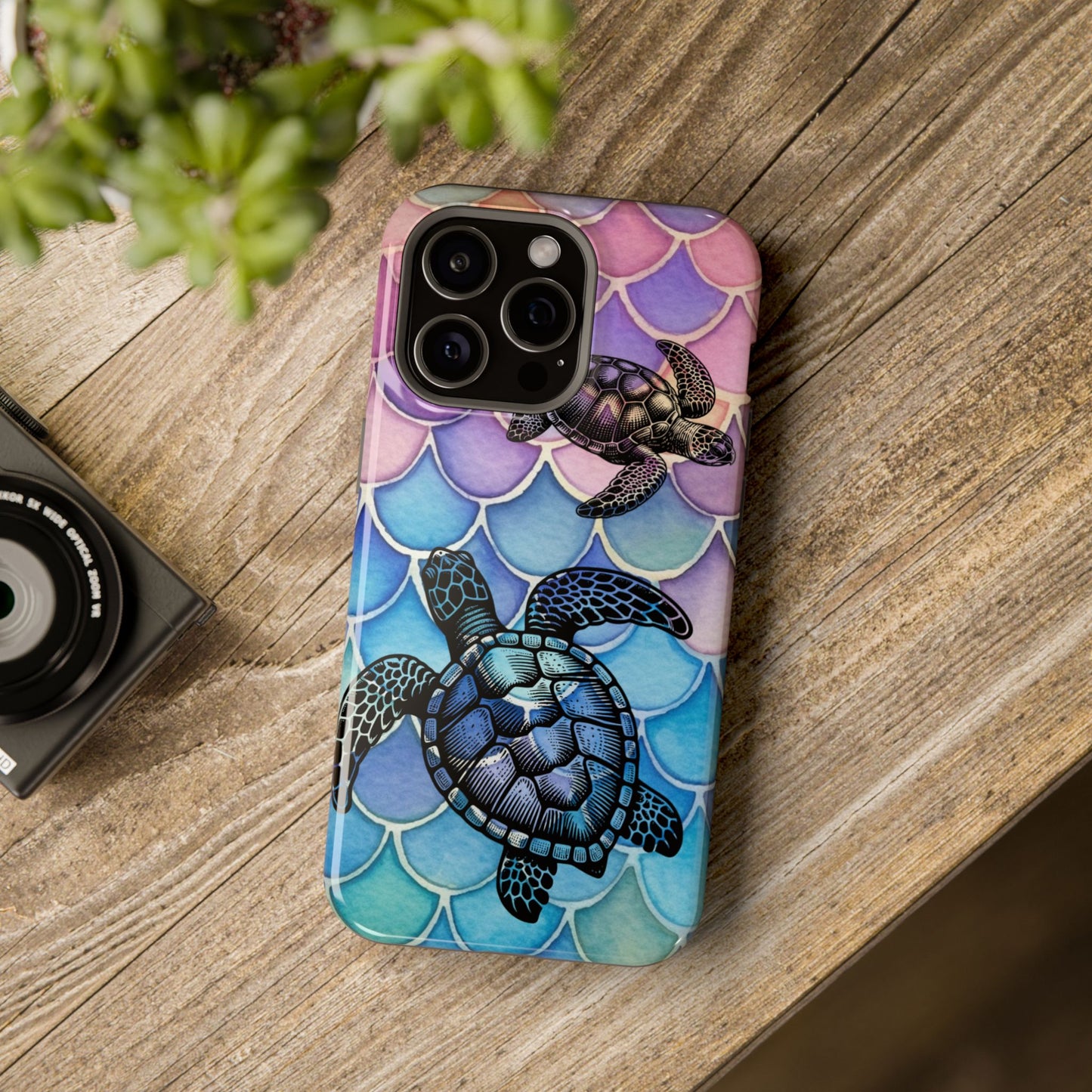Sea Turtle Silhouette MagSafe® Compatible Tough Case for iPhone