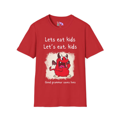 Lets Eat Kids Good Grammar Saves Lives Adult T-shirt