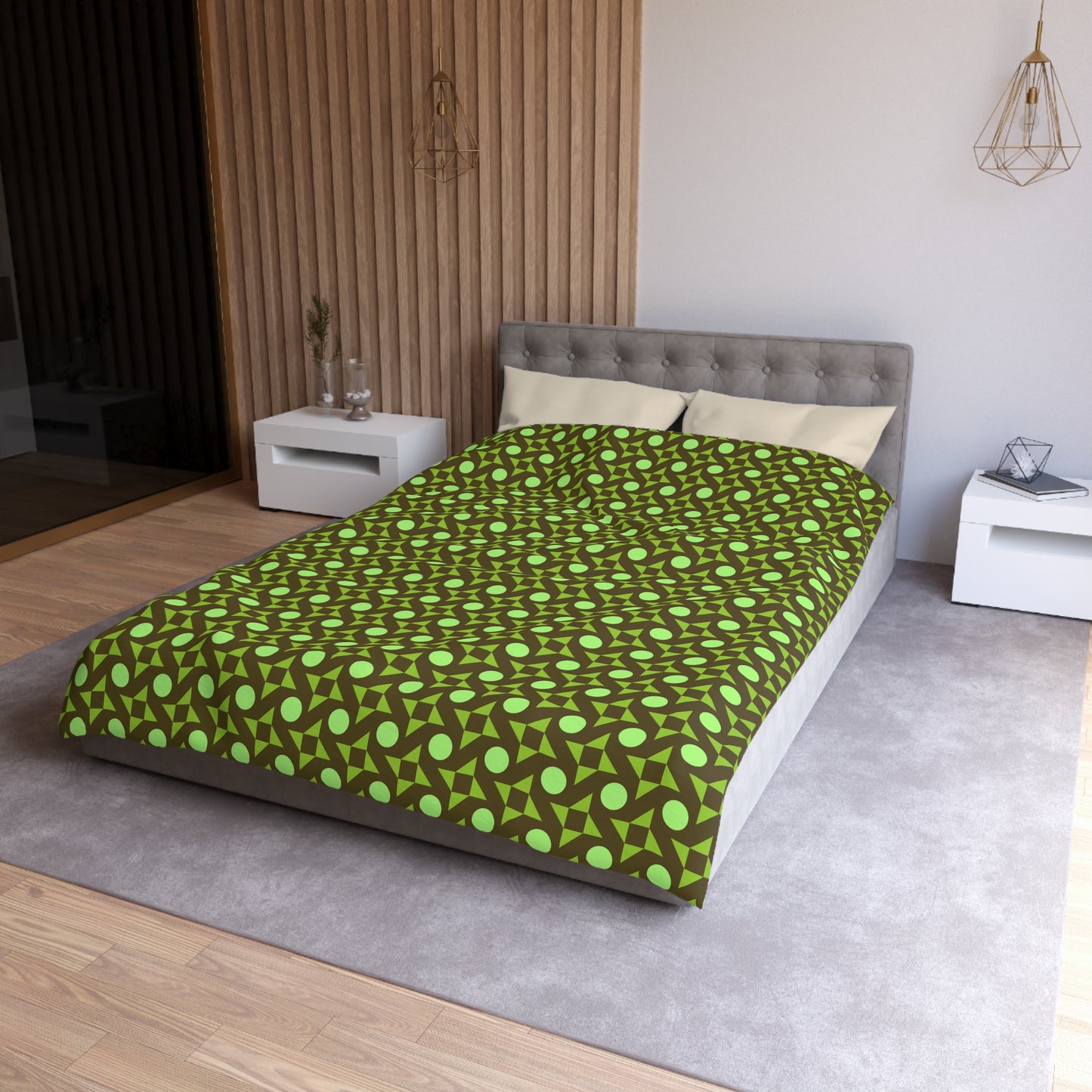 Pistachio Pinwheels Duvet Bedding Set