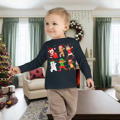 Dabbing Santa Crew Toddler Long Sleeve Tee