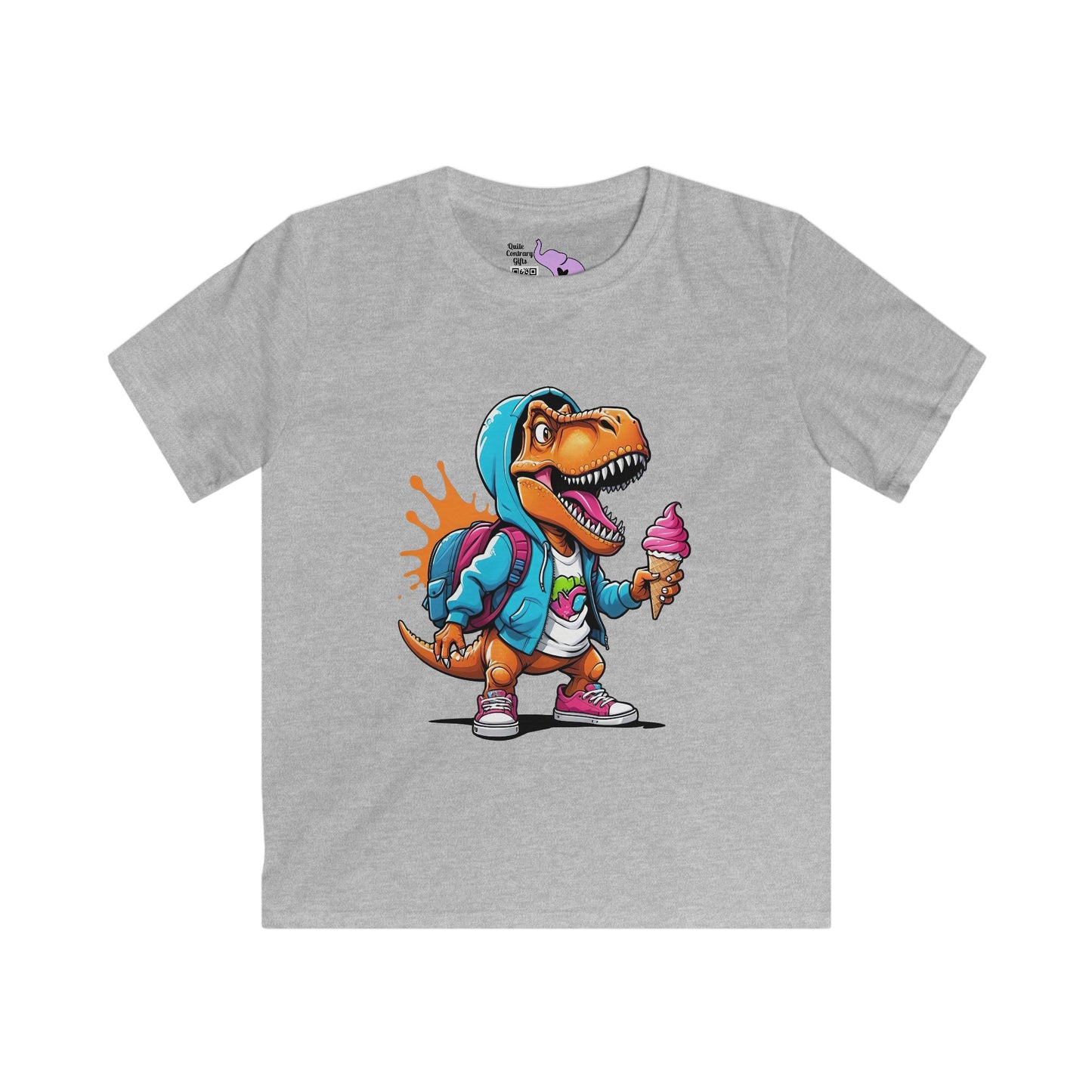 Dinosaur w/Ice Cream Cone Youth Softstyle Tee