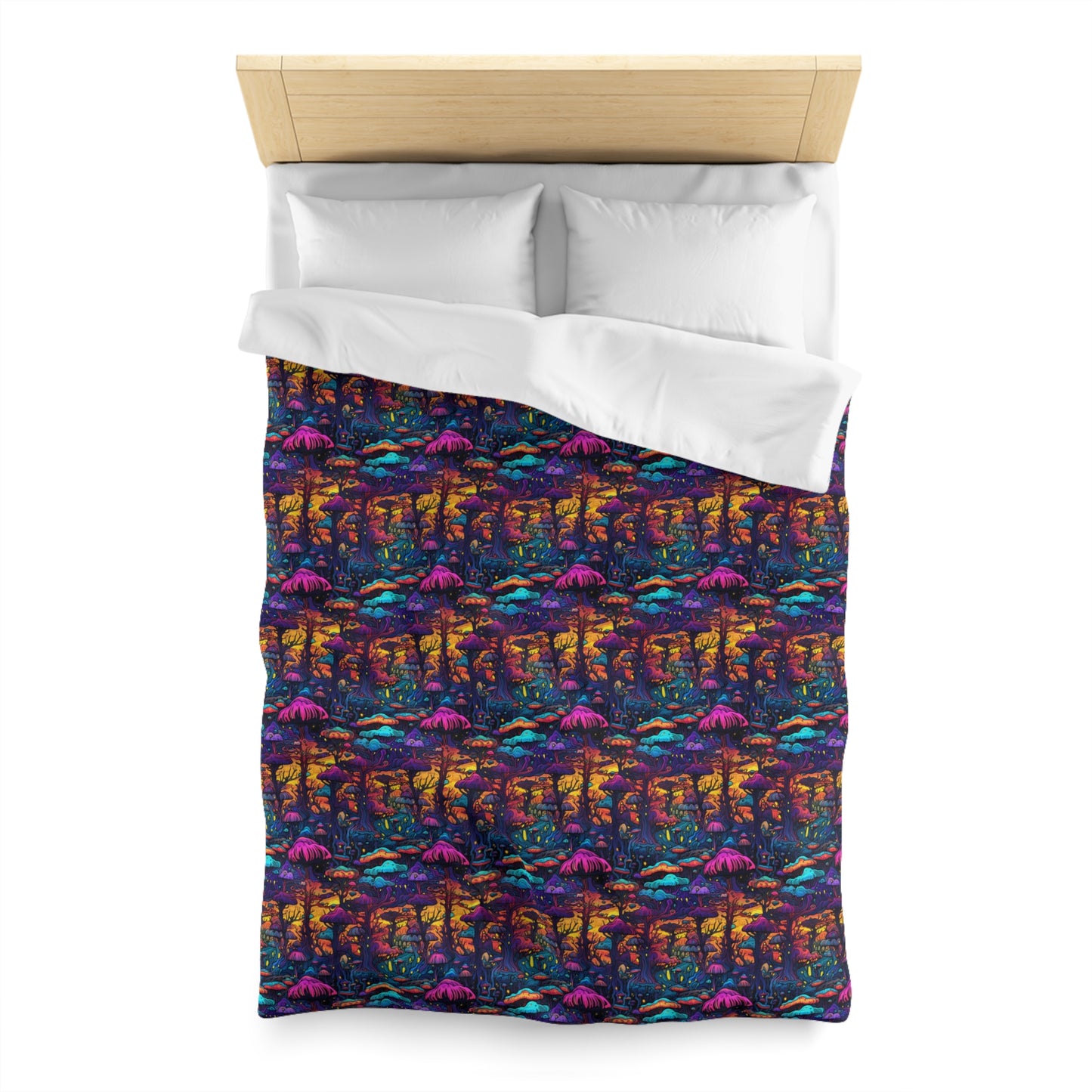 Psychedelic Spore Forest Microfiber Duvet Cover