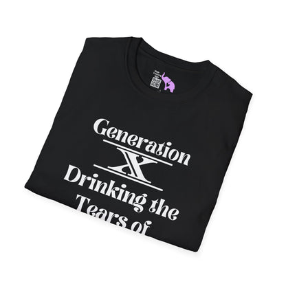 GenX Drinking Millennial Tears Adult T-shirt