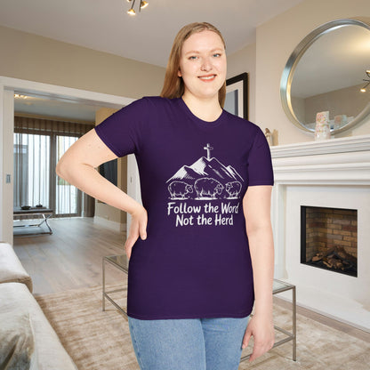 Follow The Word Not The Herd Adult T-shirt