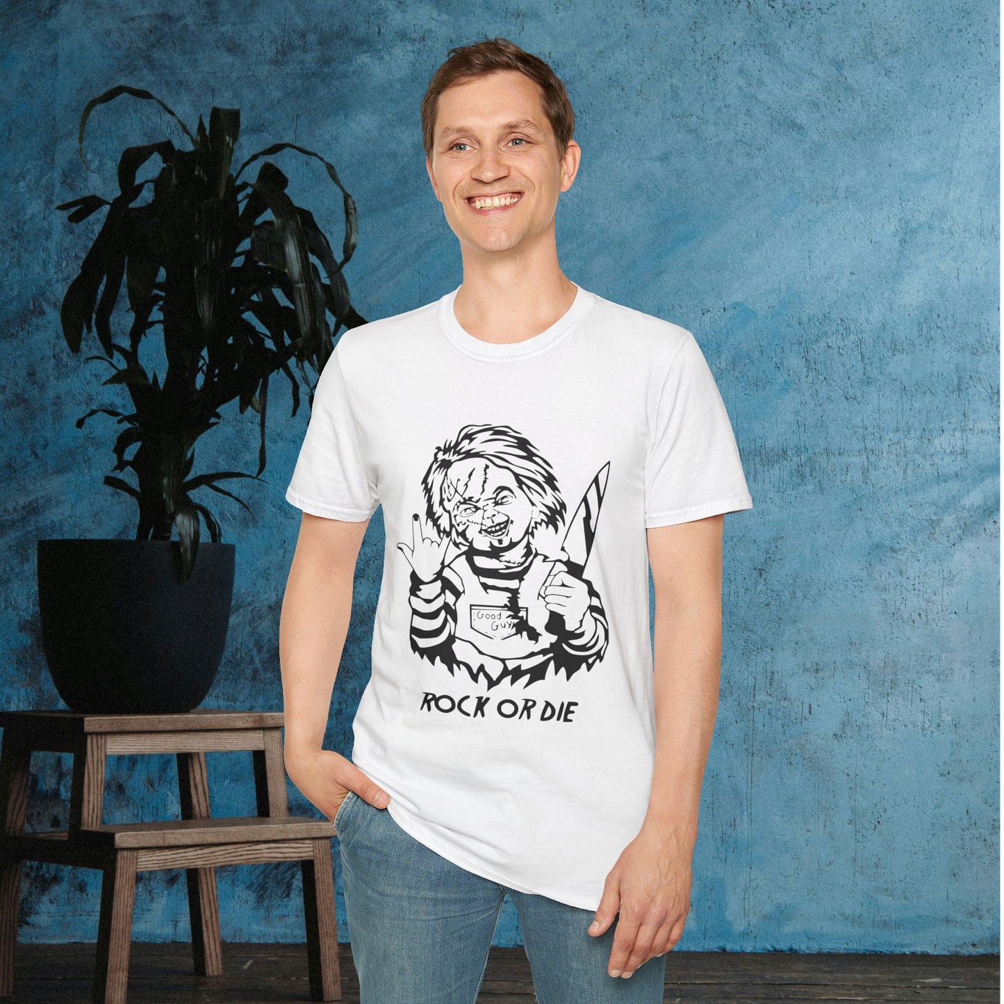 Chucky Rock or Die Adult T-shirt