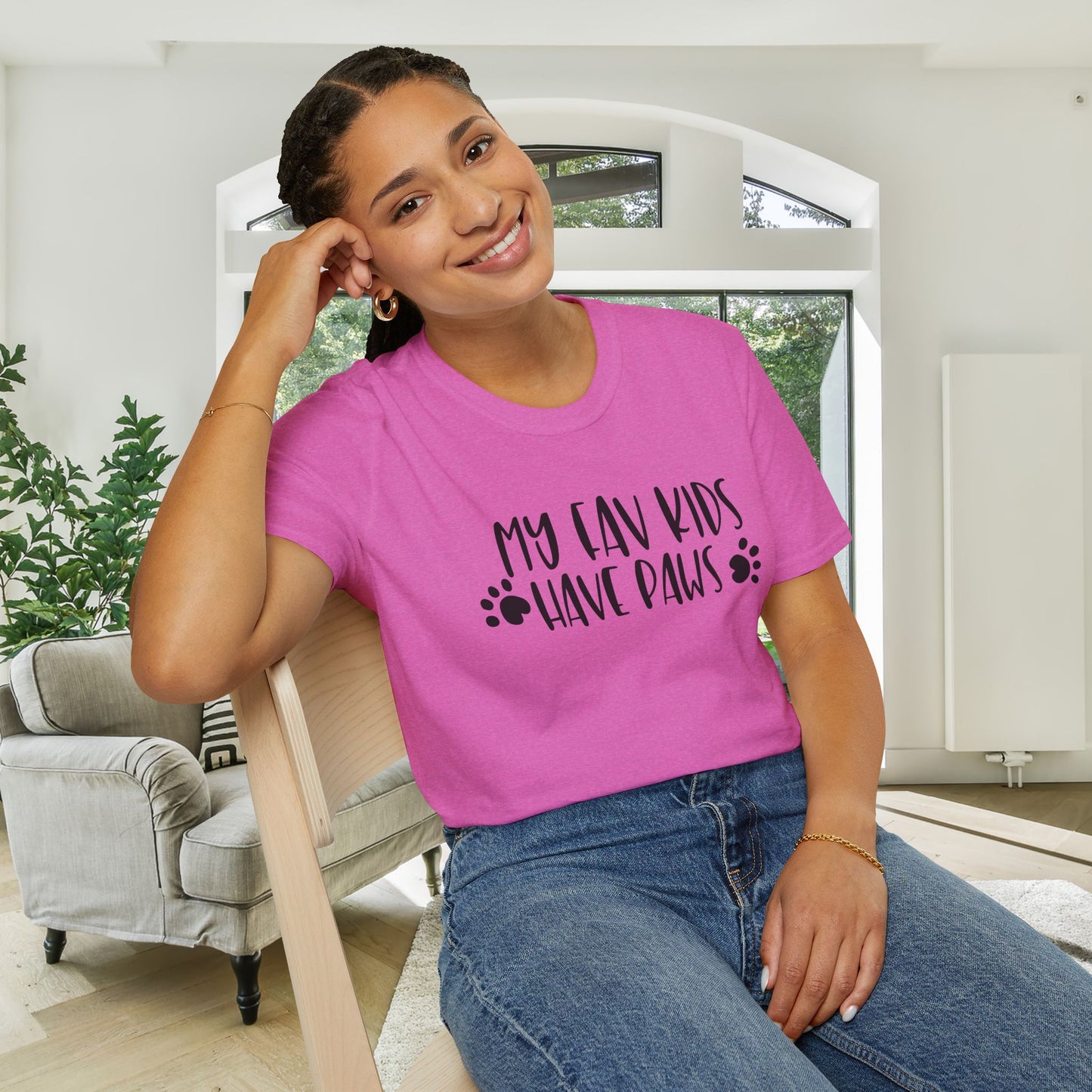 My Fav Kids Have Paws Adult T-shirt