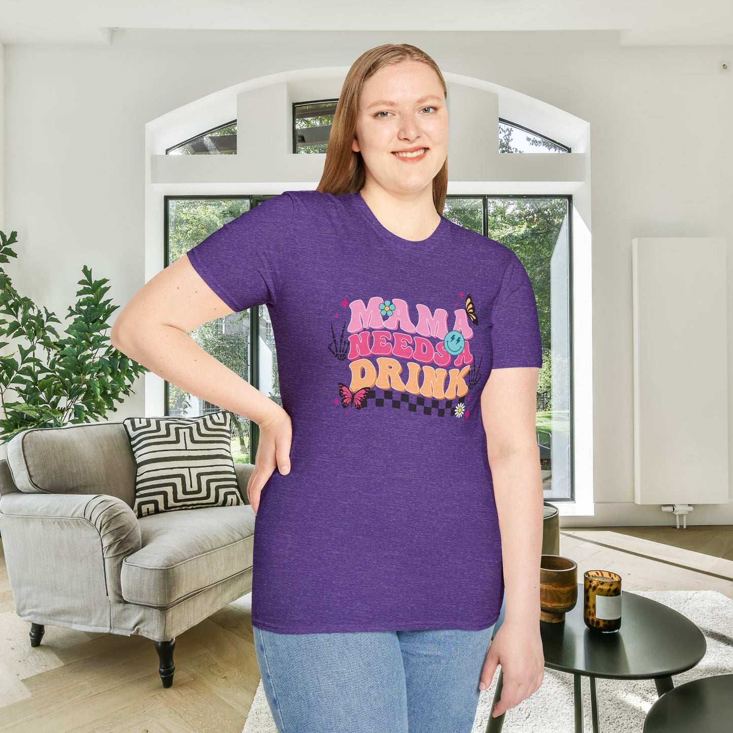 Mama Needs A Drink Adult T-shirt