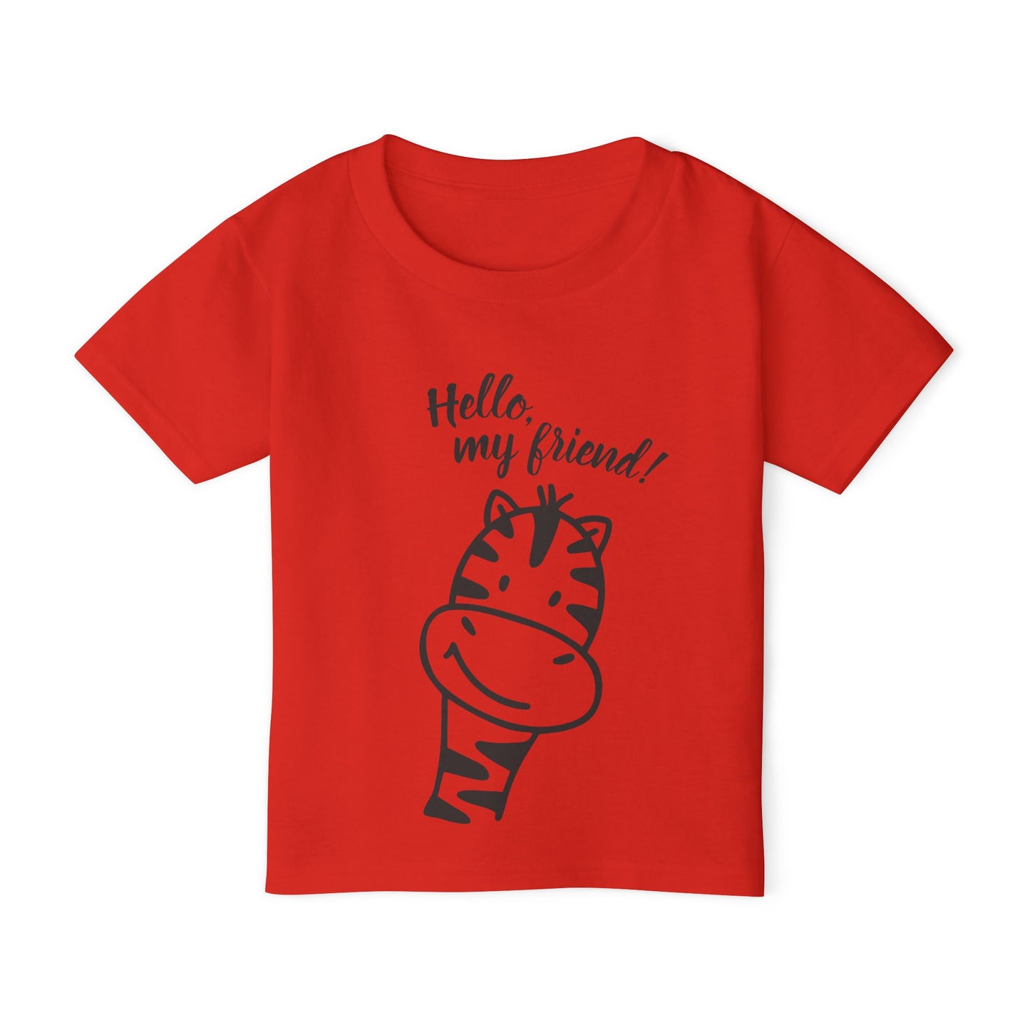 Hello My Friend (Giraffe) Heavy Cotton™ Toddler T-shirt