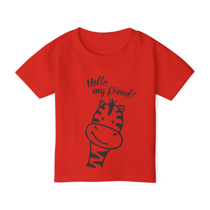 Hello My Friend (Giraffe) Heavy Cotton™ Toddler T-shirt