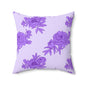 Royal Orchid Peonies Throw Pillow