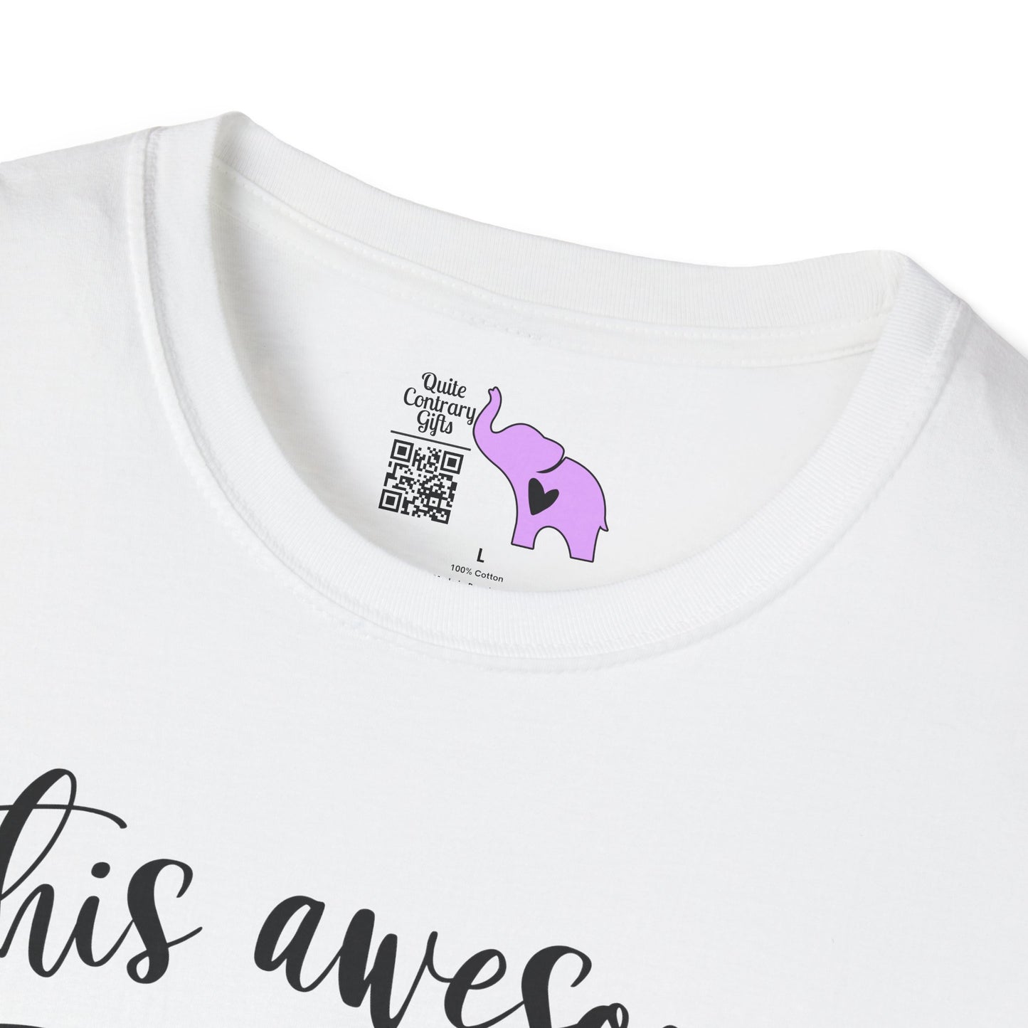 ""This Awesome Dad Belongs To... Adult T-shirt (Personalizable)