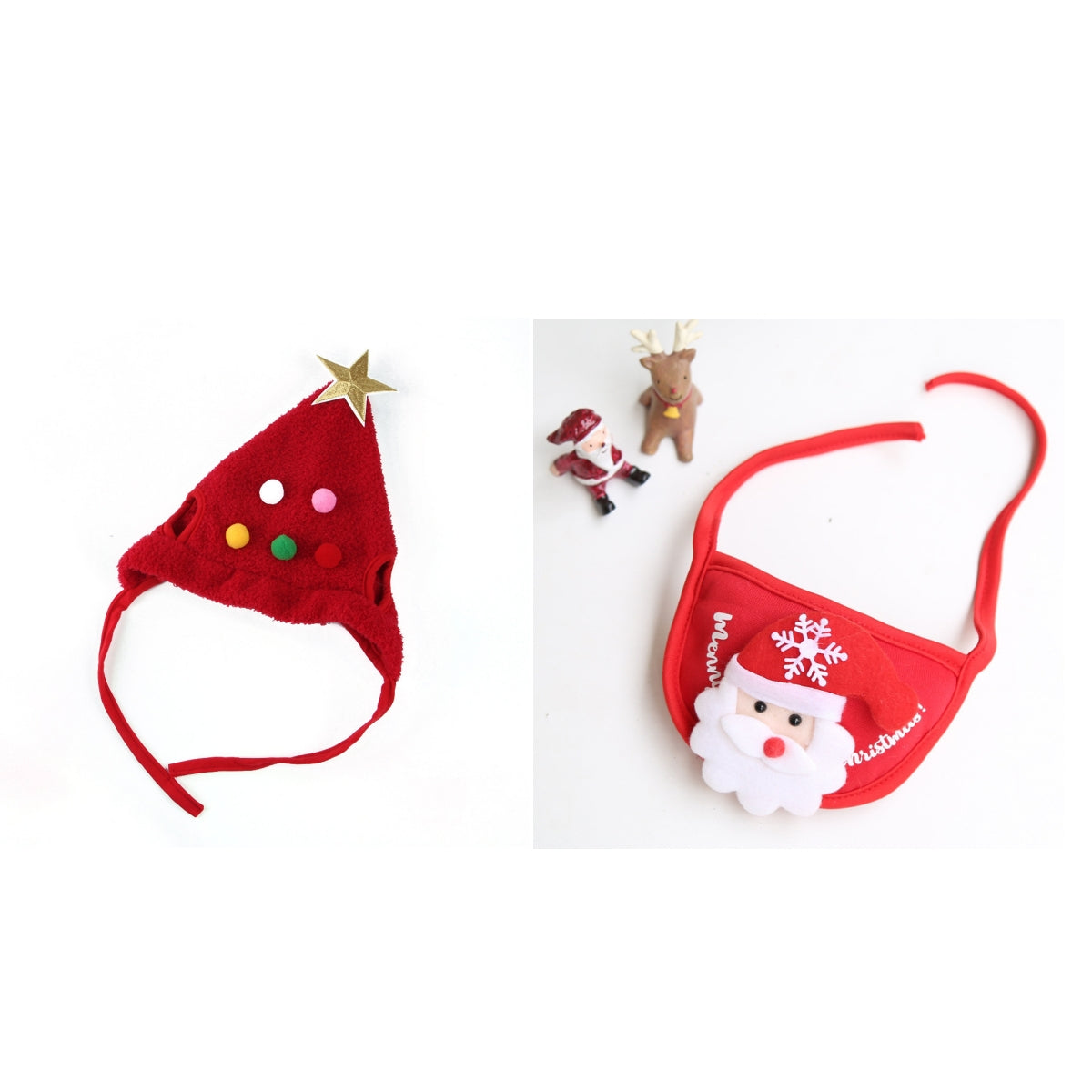 Christmas Pet Hat and Bib Set
