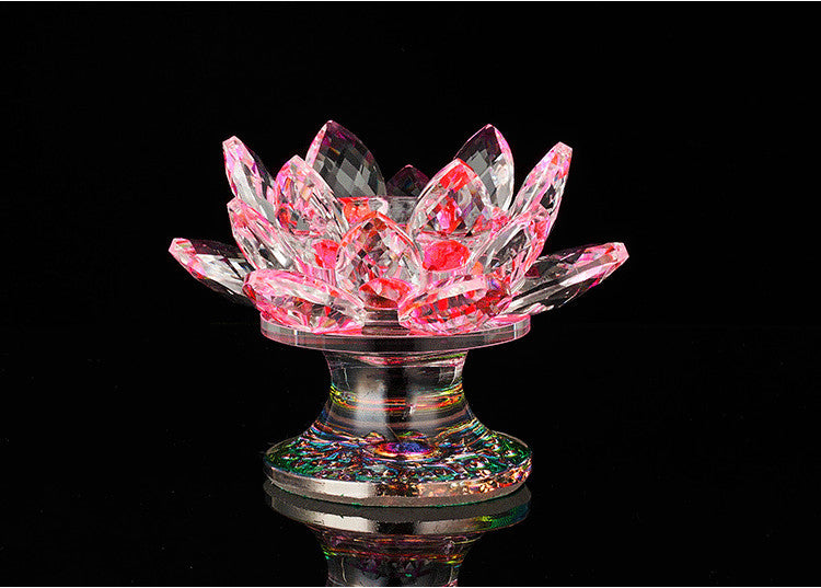 Breathtakingly Beautiful Crystal Lotus Lamp