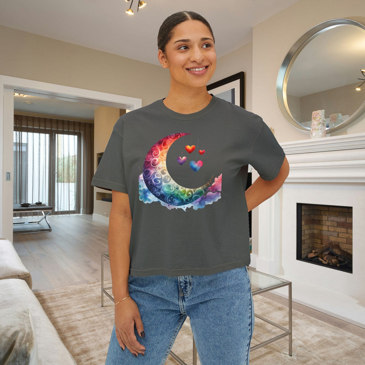 Moon in Love Women's Boxy Tee