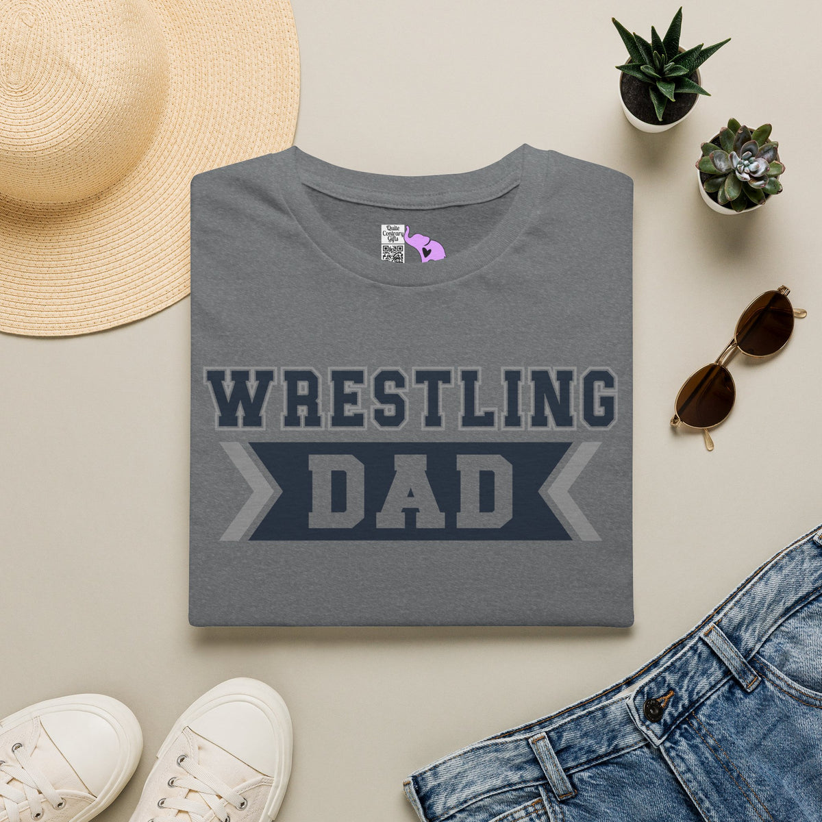Wrestling Dad Adult T-shirt