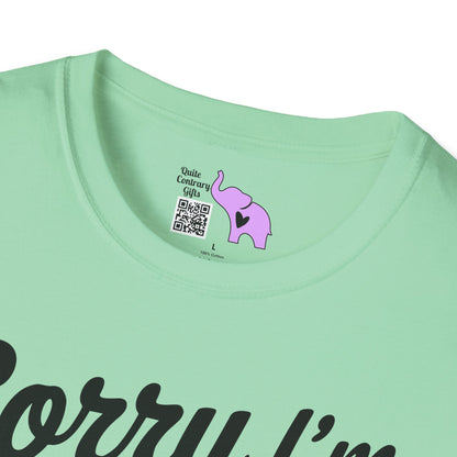 Sorry I'm Late I Was Dilly Dallying (Turtle) Adult T-shirt