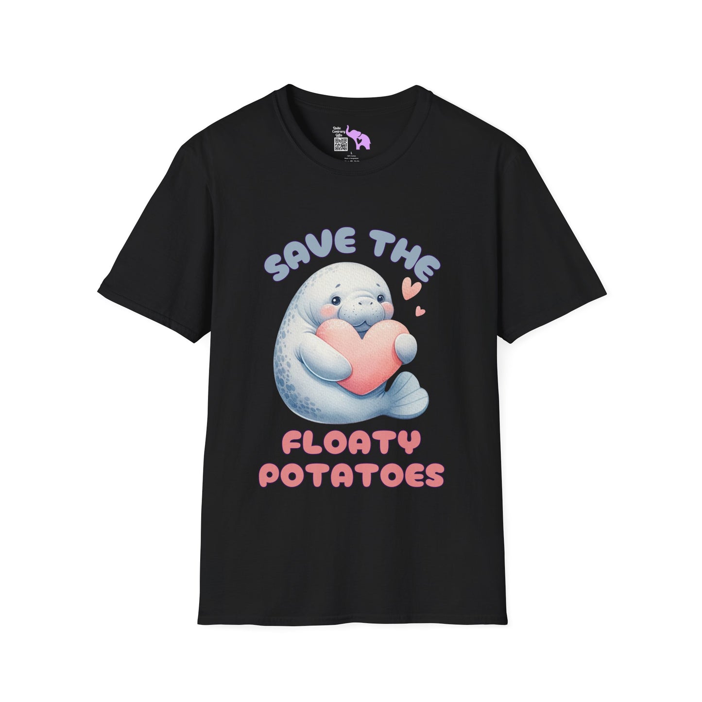 Save The Floaty Potatoes (Manatee) Adult T-shirt