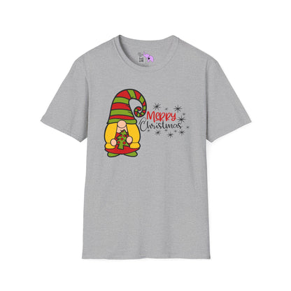Merry Christmas Girl Gnome Adult T-shirt