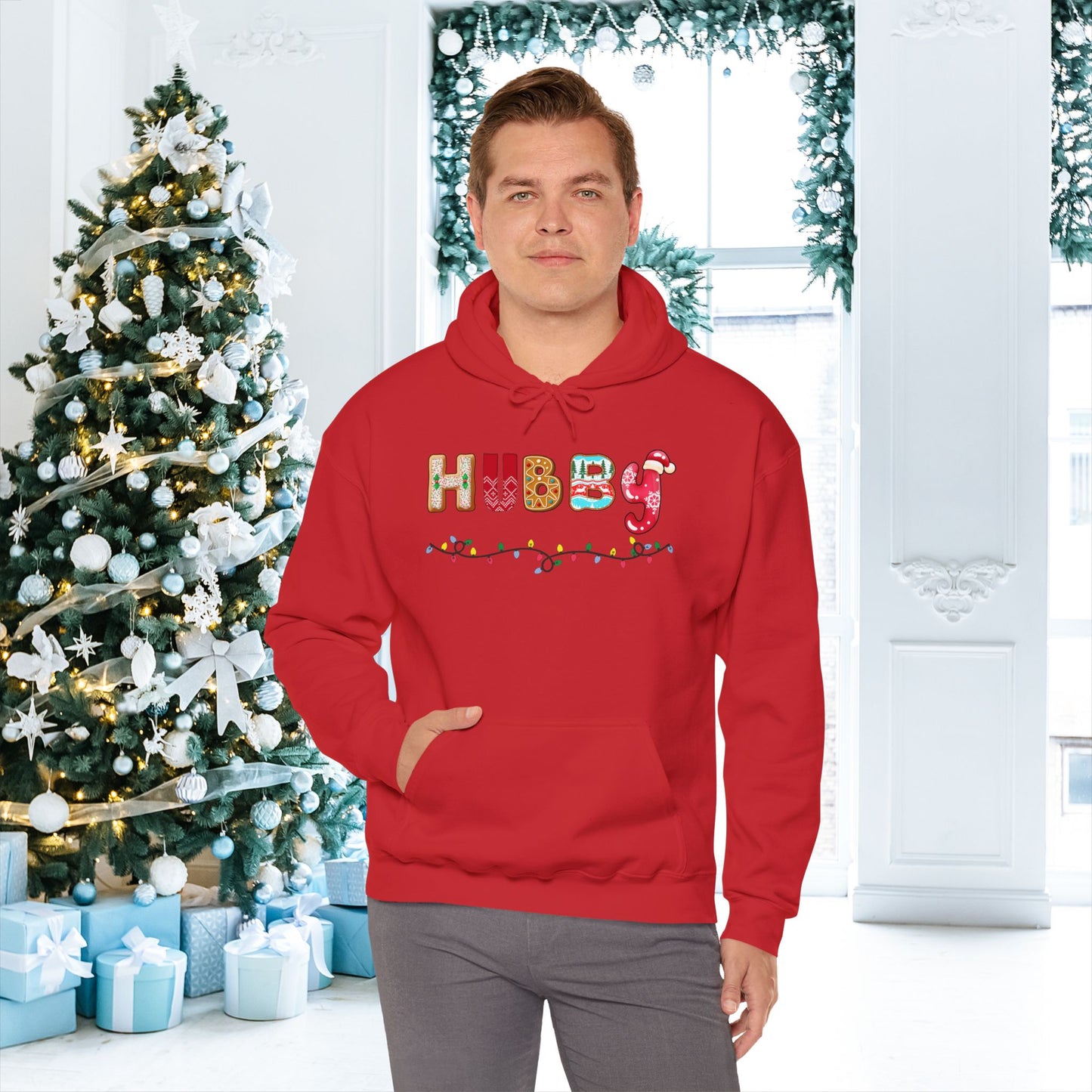 Christmas Hubby Adult Heavy Blend™ Hooded Sweatshirt