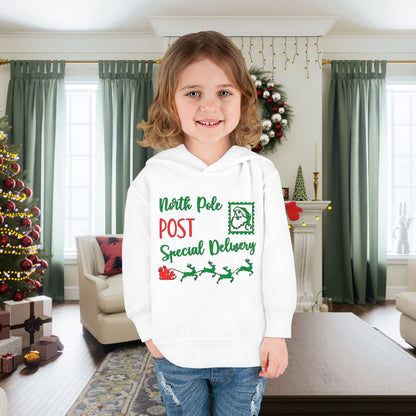 North Pole Post Special Delivery Toddler Pullover Fleece Hoodie