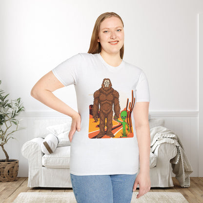 Bigfoot & Alien Adult T-shirt