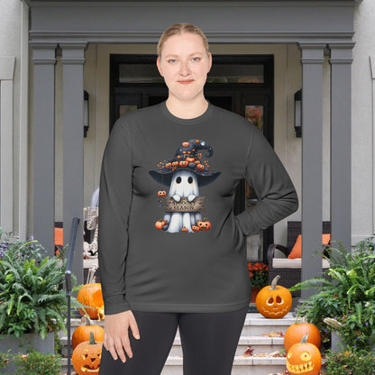 Spooky Season Cute Ghost Adult Long Sleeve Tee