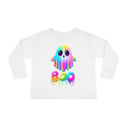 Neon Ghostly Monster Toddler Long Sleeve Tee
