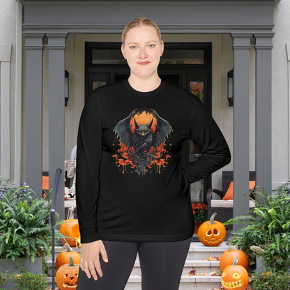Creepy Bats Over Moon 5 Adult Long Sleeve Tee