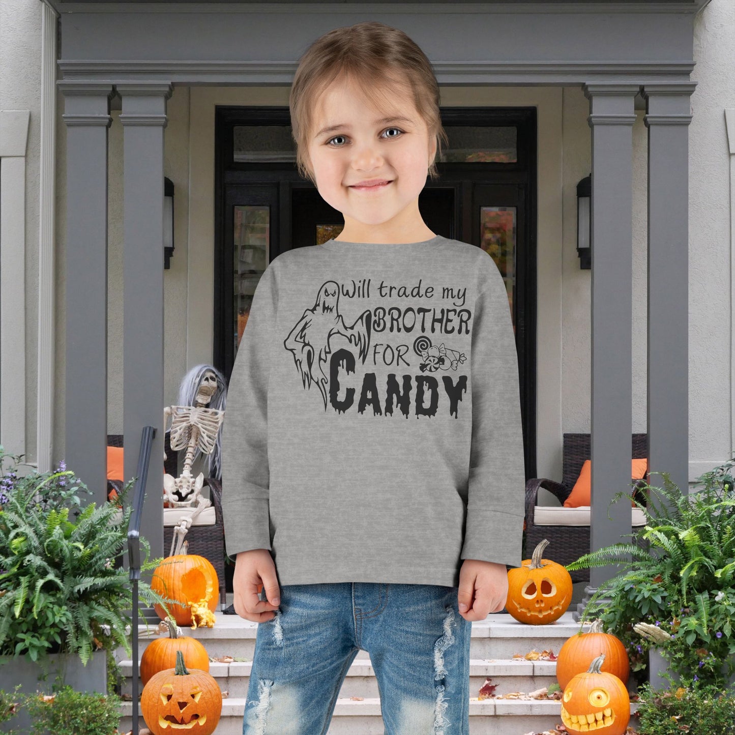 Will Trade My Brother For Candy Toddler Long Sleeve Tee