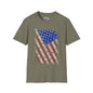 American Flag w/State Names Adult T-Shirt