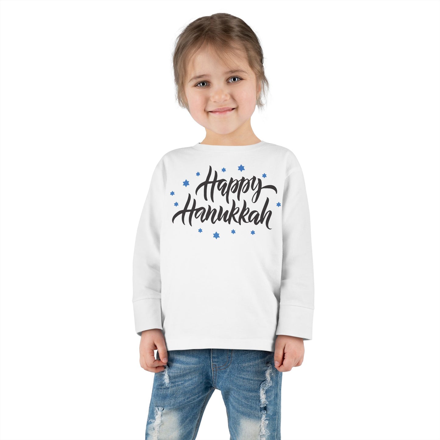 Happy Hanukkah 3 Toddler Long Sleeve Tee