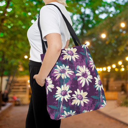 Twilight Daisy Meadow Canvas Tote Bag