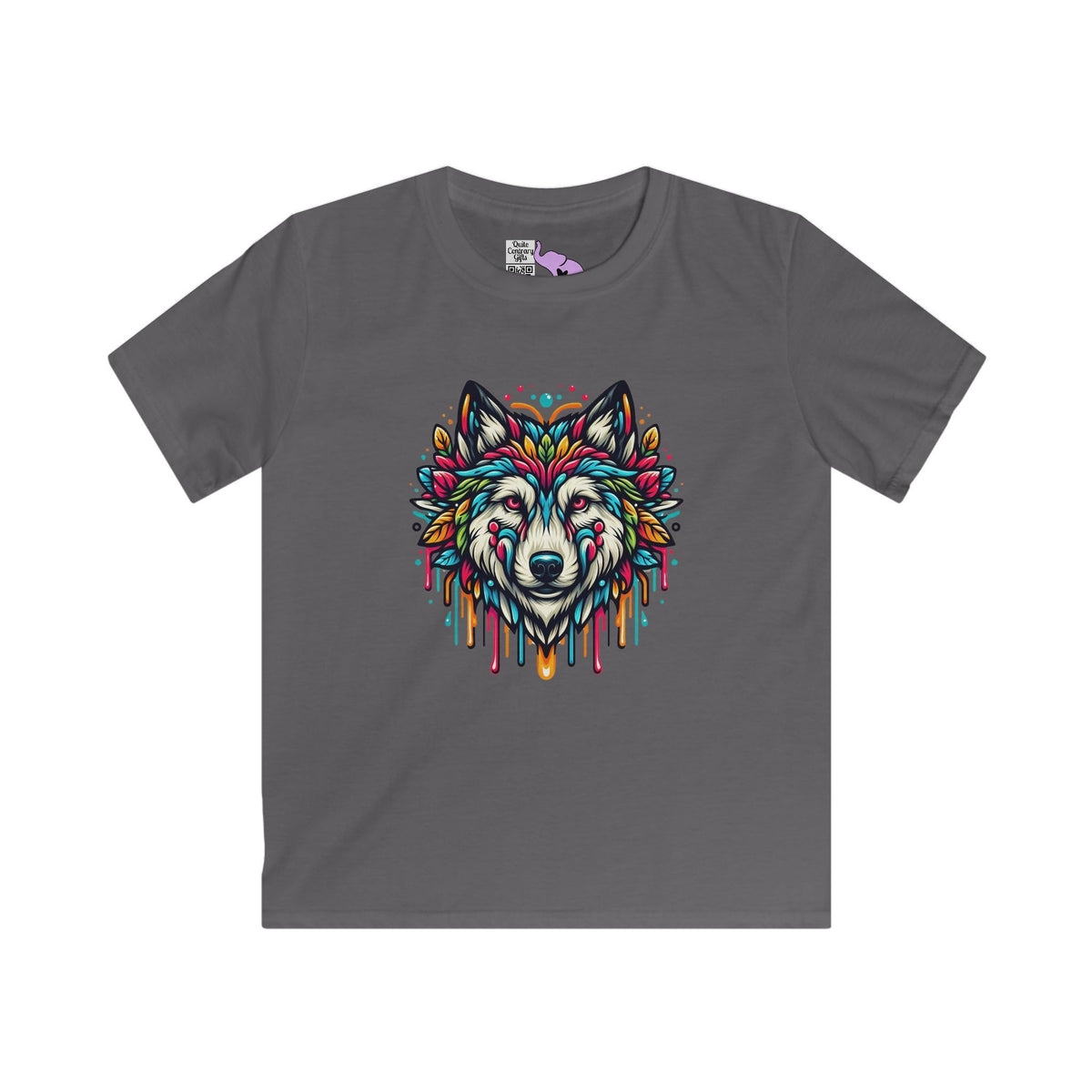 Colorful Wolf 2 Youth Softstyle Tee