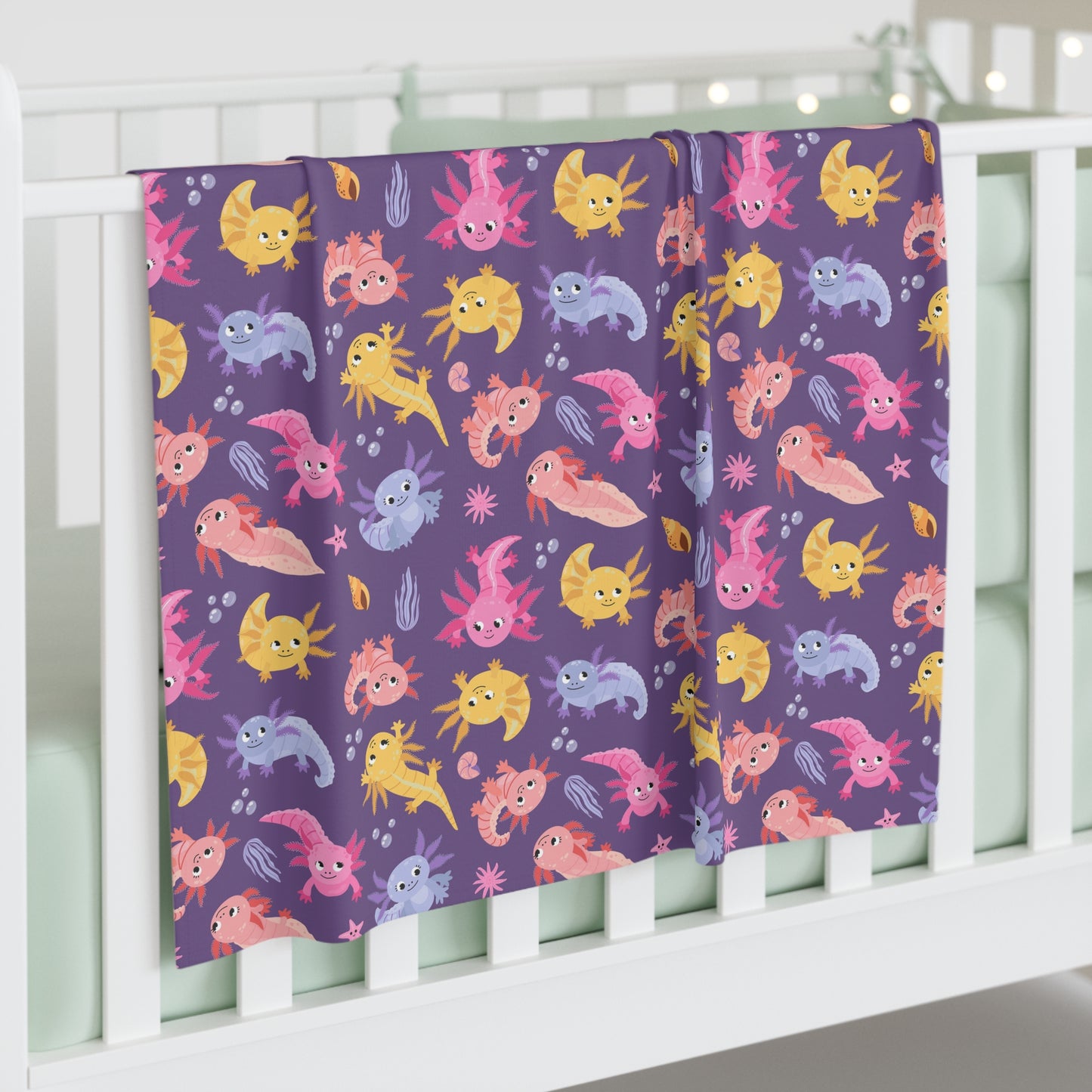 Axolotl Adventures Baby Swaddle Blanket