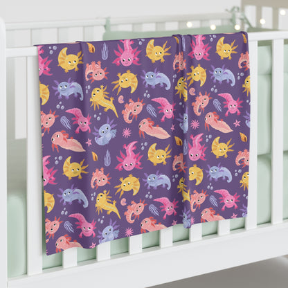 Axolotl Adventures Baby Swaddle Blanket