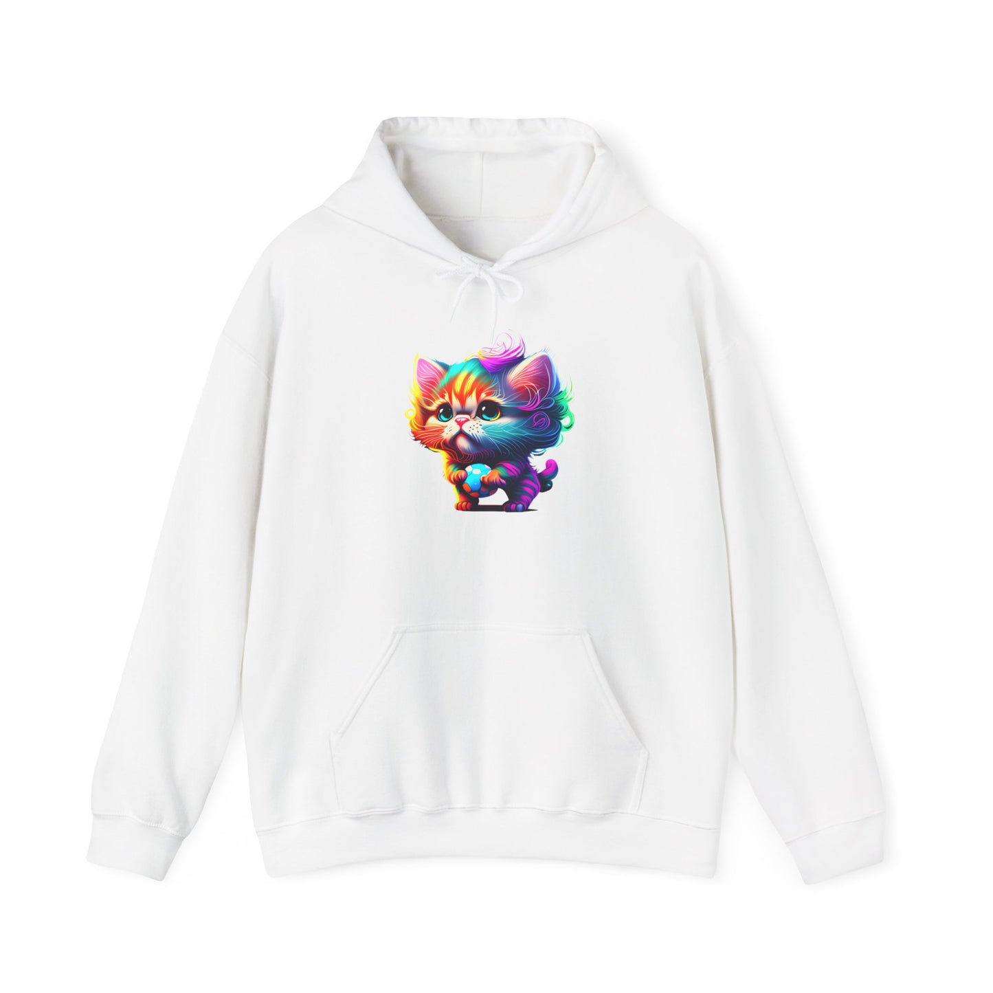 Cute Colorful Kitten Heavy Blend™ Hooded Sweatshirt