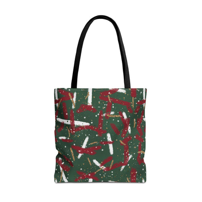 Holiday Brushstrokes Canvas Tote Bag