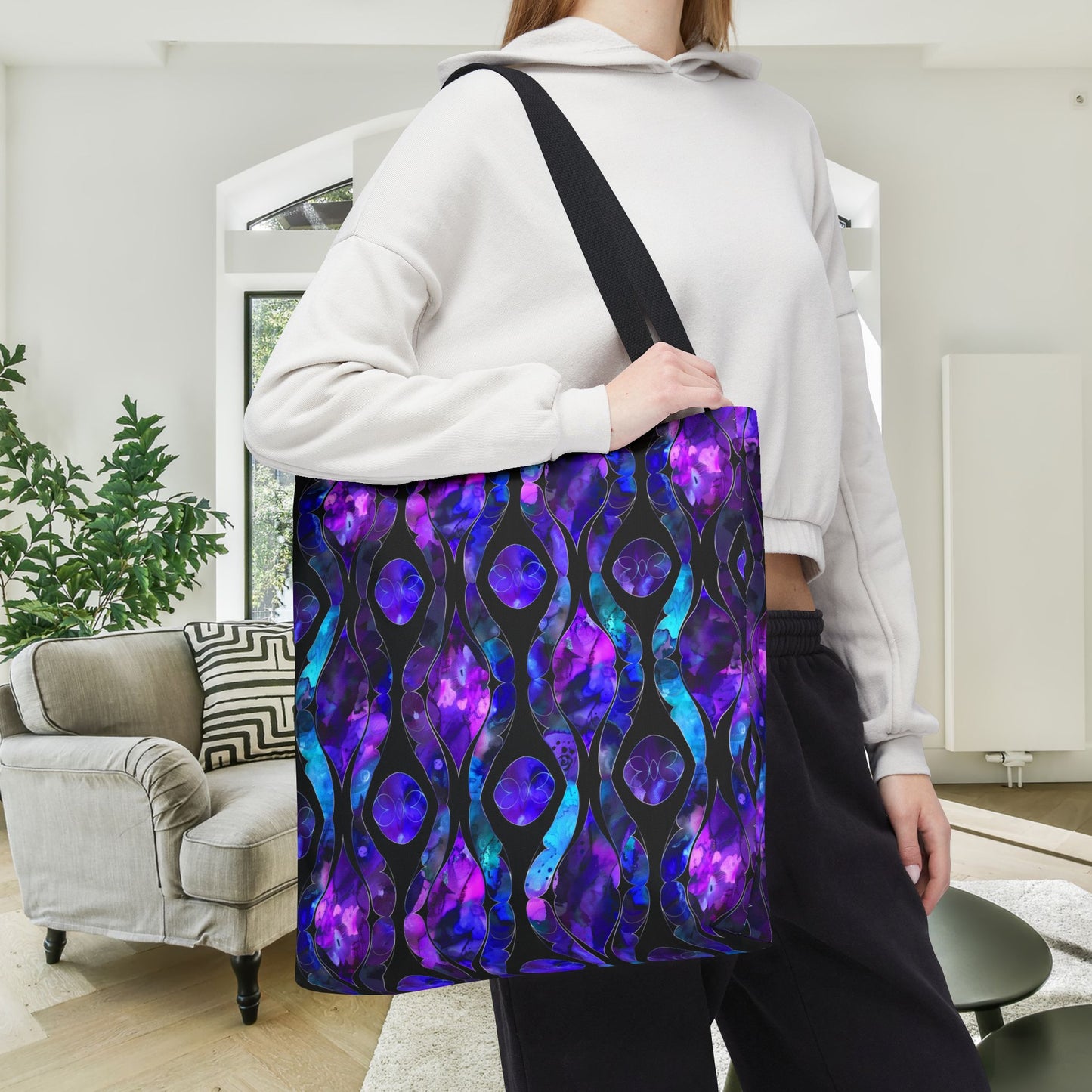 Celestial Glass Canvas Tote Bag