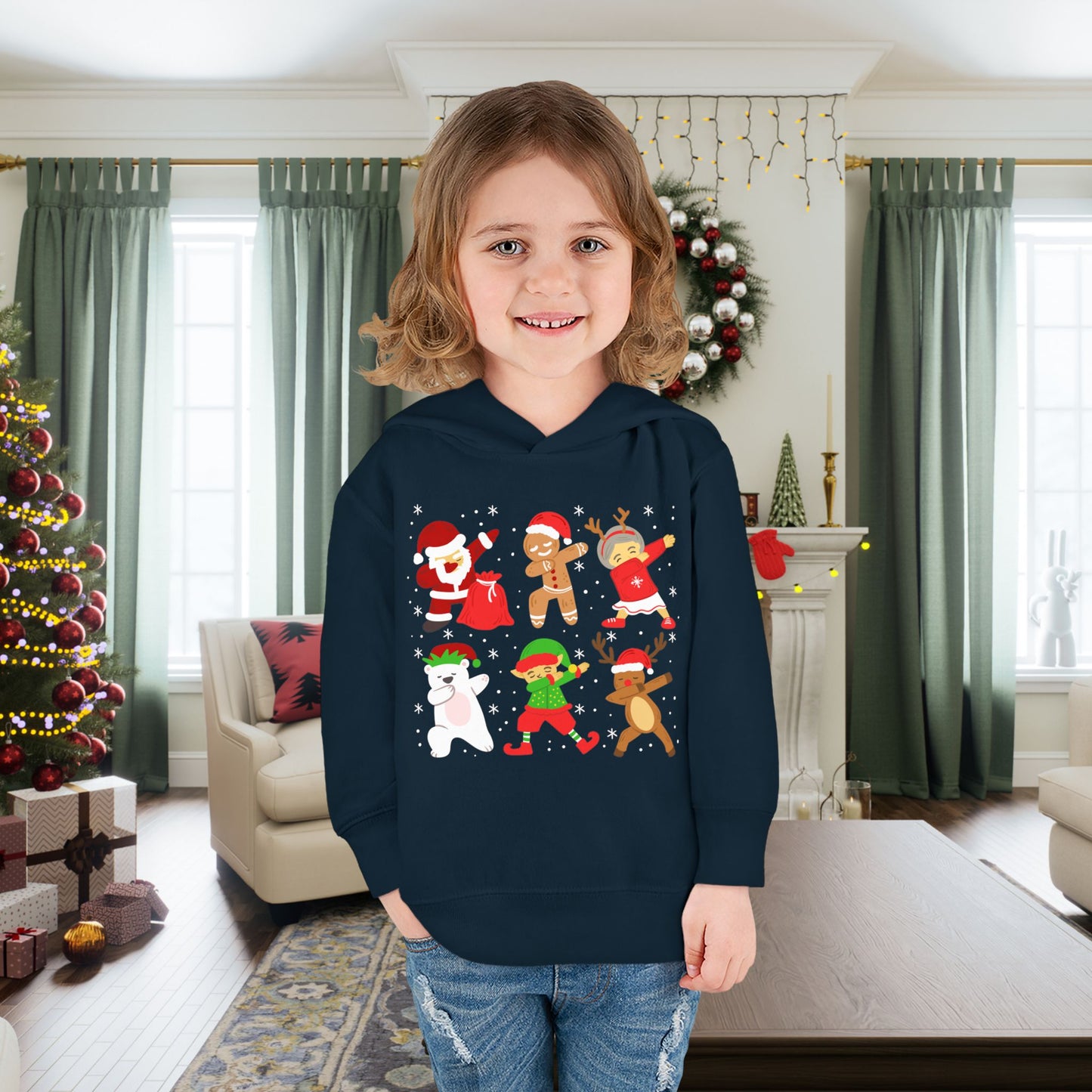 Dabbing Santa Crew Toddler Pullover Fleece Hoodie