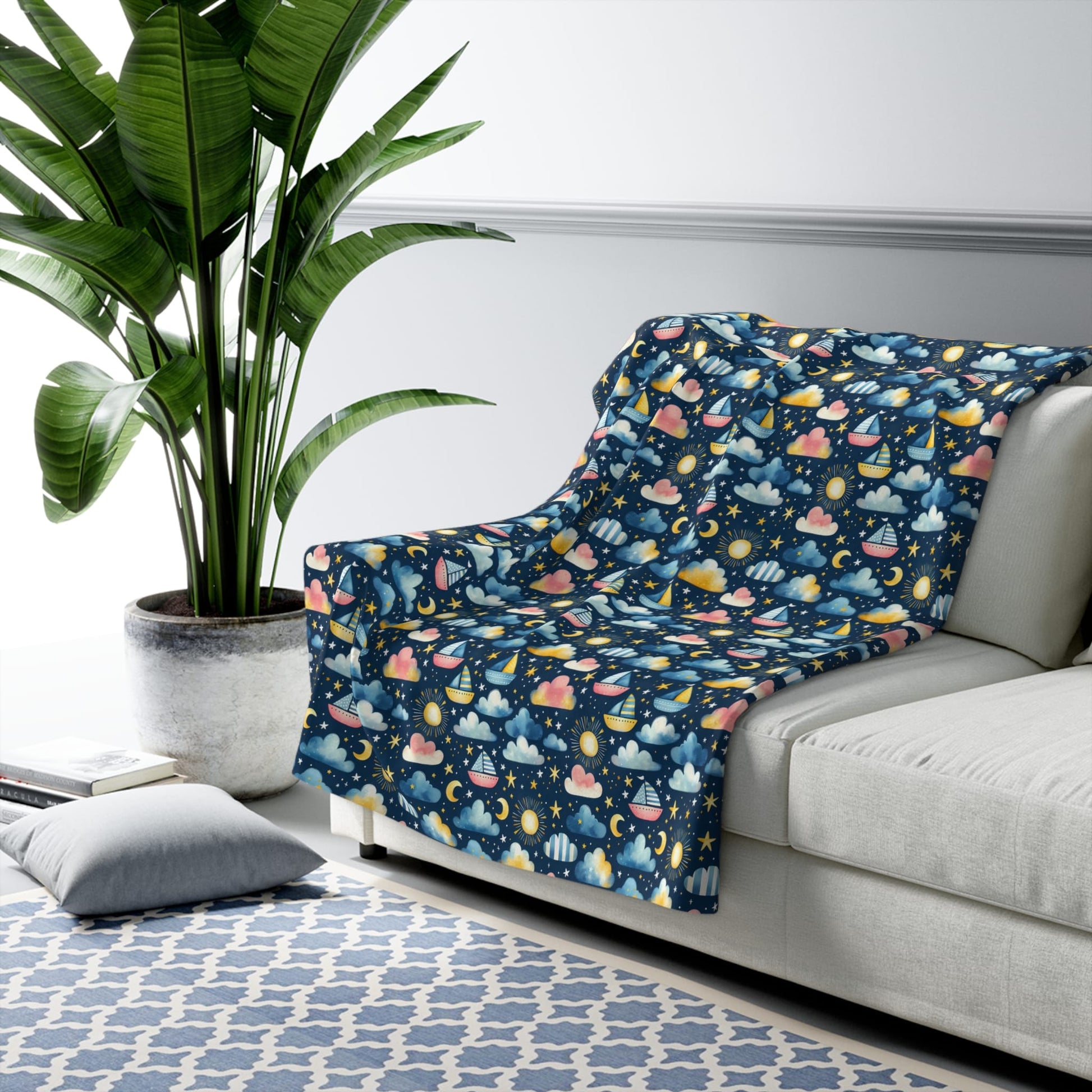 Night Sail Dreams Fleece Blanket