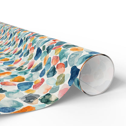 Watercolor Pebble Terrazzo  Wrapping Paper