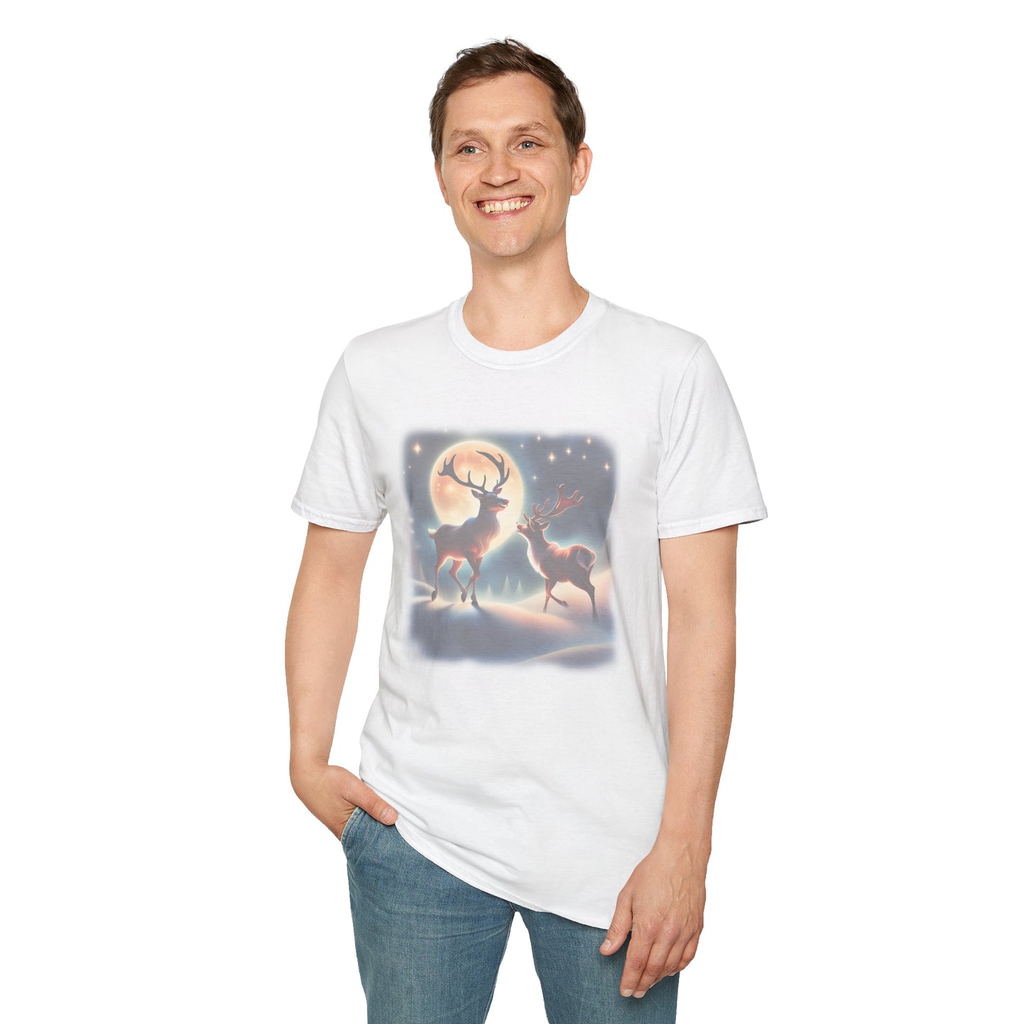 Reindeer Playing in North Pole T-shirt