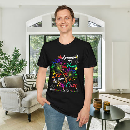 Fight Cancer in All Colors 24 Adult T-shirt